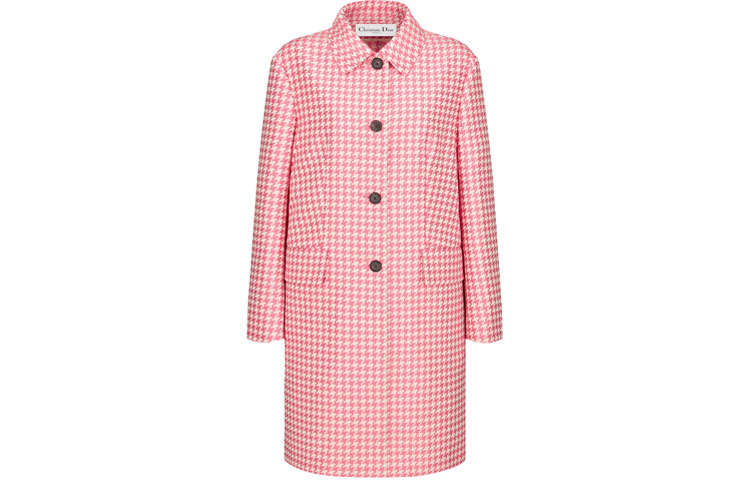 DIOR Quarterly New Products Coats Women's Peony Pink Lapel Moderate