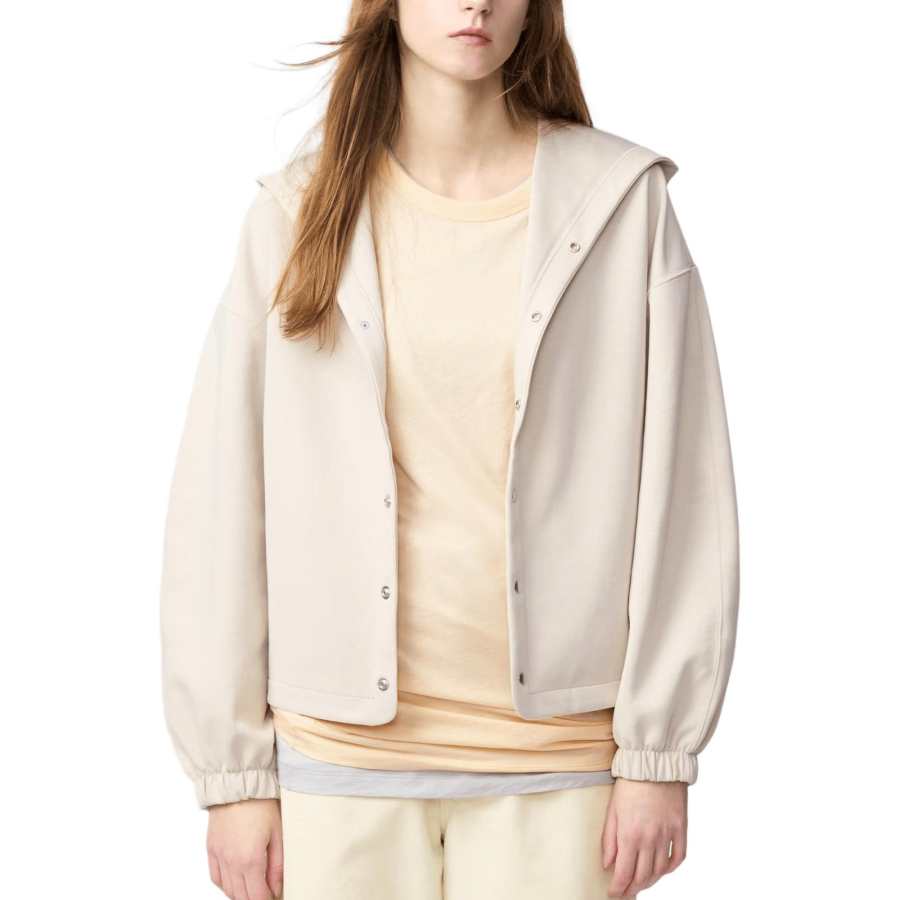 UNIQLO U Collection Jackets Women's Beige Hooded Moderate Other