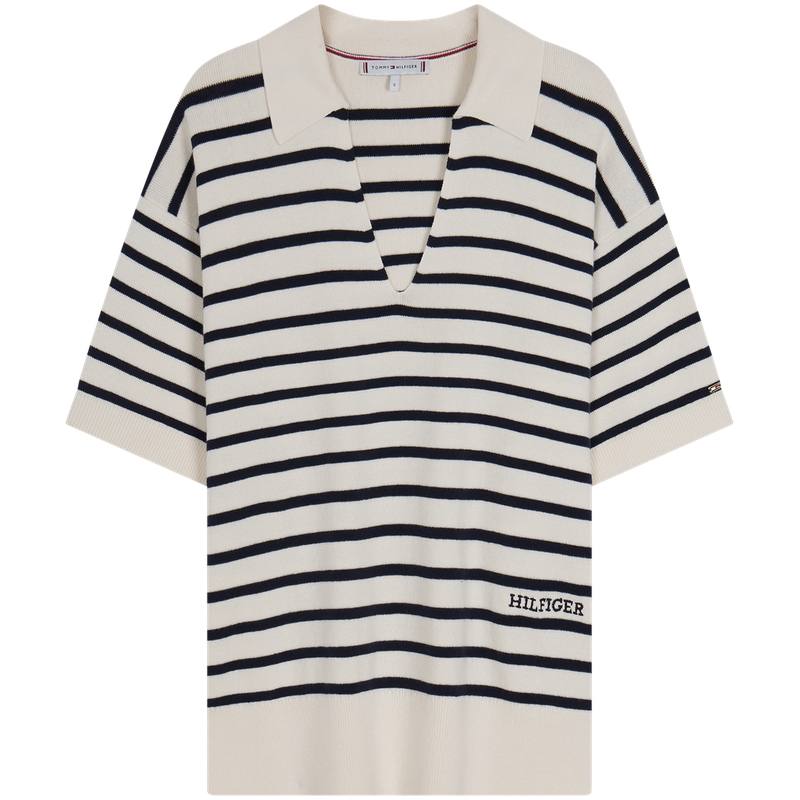 Tommy Hilfiger Stripe Short Sleeved Polo Jumper