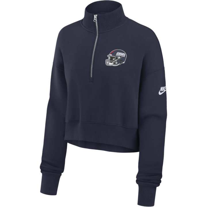 Nike Nike New York Giants Rewind Phoenix Women's Nike Nfl Cropped 1/4 Zip Crew