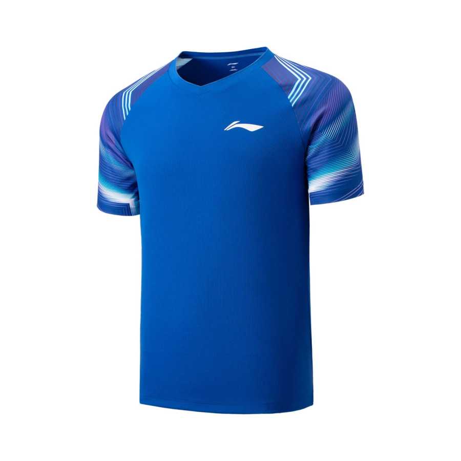 Li-Ning Li Ning Badminton Collection T Shirt Unisex Storm Blue