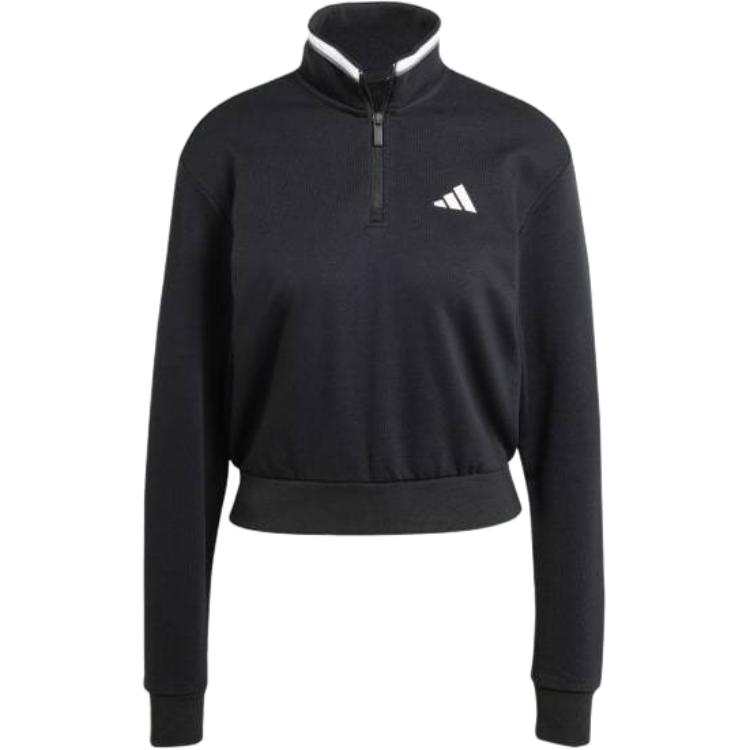 Adidas Adidas Free Shipping With AdiClub Essentials Color Pop French Terry Crop Quarter Zip Track Jacket