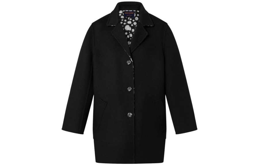 LOUIS VUITTON x Yayoi Kusama SS23 Coat Women's Black