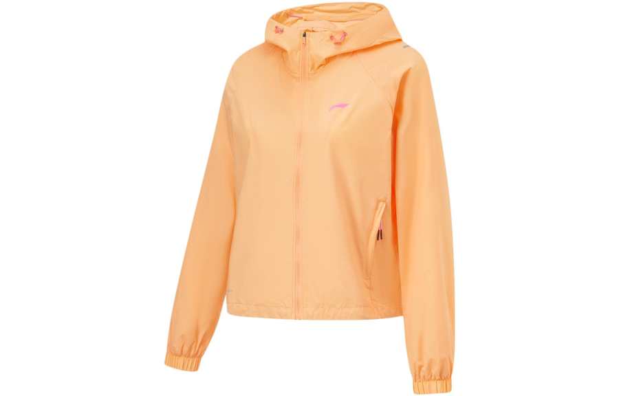 Li-Ning Li Ning Running Collection Jackets Women's Candy Orange Hooded Moderate Other