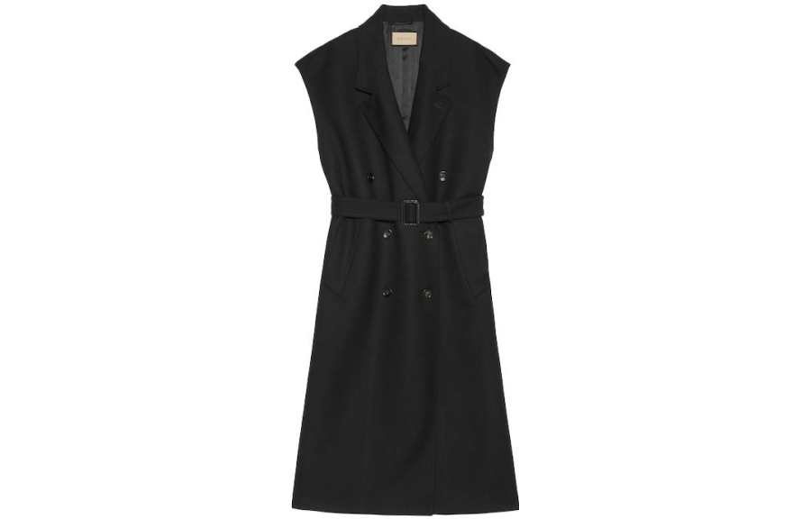 GUCCI Coats Women's Black Moderate Straight Fit