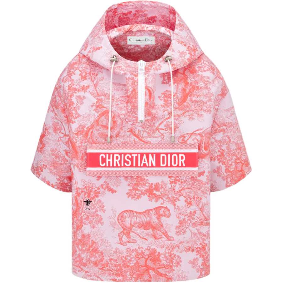 DIOR Sweatshirts Women's Pink Hooded Moderate Regular