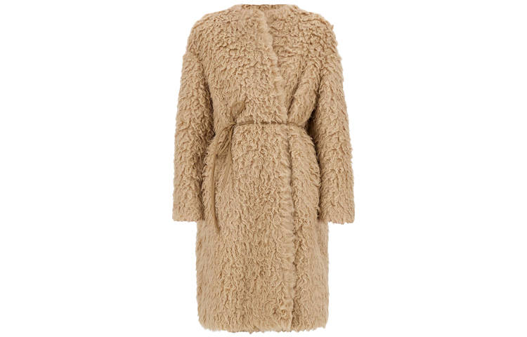 MaxMara MaxMara Coats Women's Camel Collarless Moderate