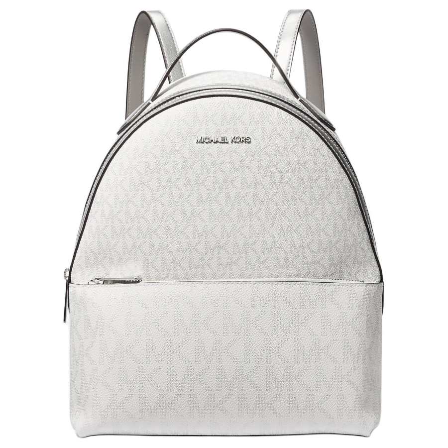 MICHAEL KORS MICHAEL KORS Coated Canvas Backpack Medium Women's Silver