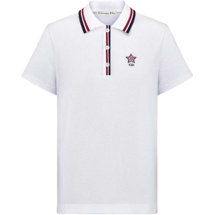 DIOR Vibe Collection SS25 Polo Shirt Women's White