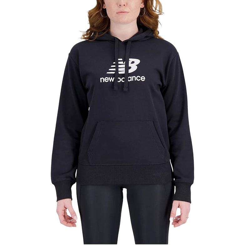 New Balance New Balance Essentials Stacked Logo French Terry Hoodie Sweatshirt Women's Black