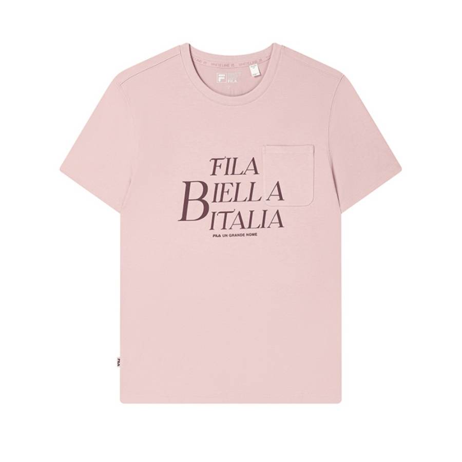 FILA ORIGINALE T Shirt Men's Light Gray Pink