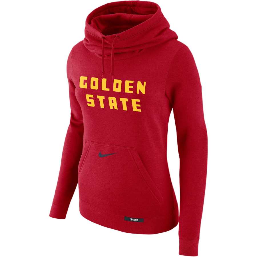 Nike Nike Golden State Warriors Club City Edition Women's Nike Nba Fleece Funnel Neck Hoodie