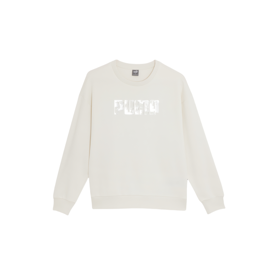 PUMA Sweatshirts Women's White Crew Neck Moderate Other