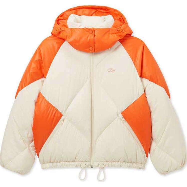 LACOSTE LACOSTE Down Jacket Women's Ecru/Orange