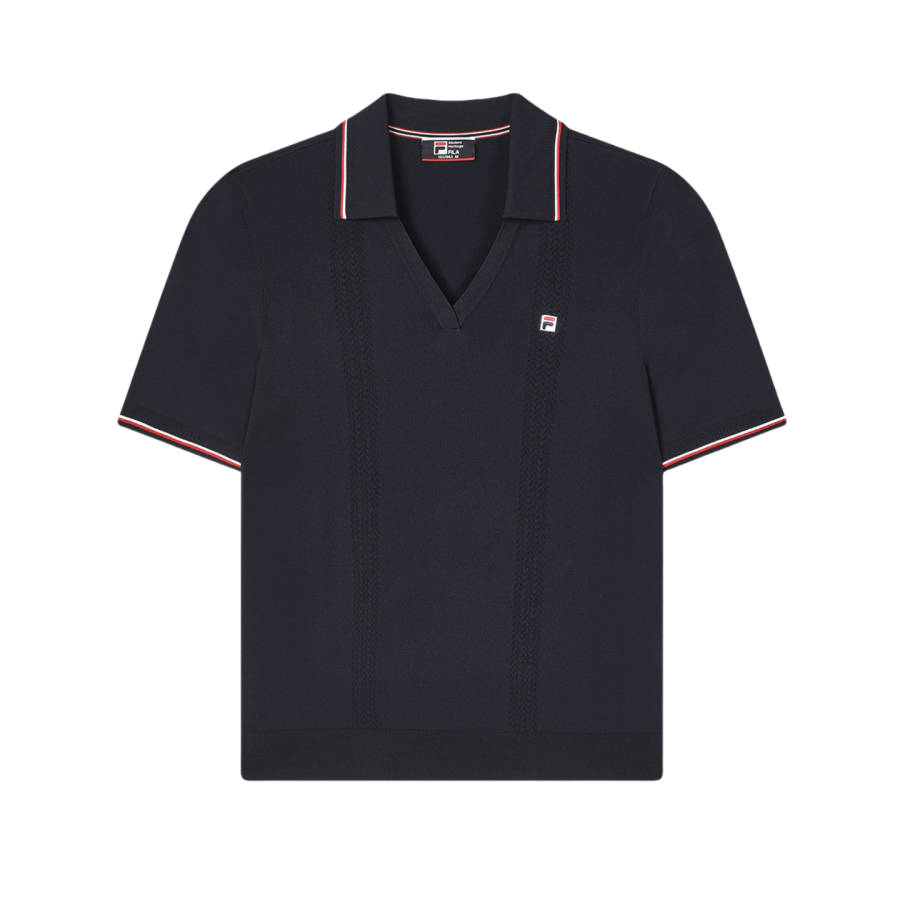 FILA Knitwear Women's Legend Blue Polo Collar Moderate Other