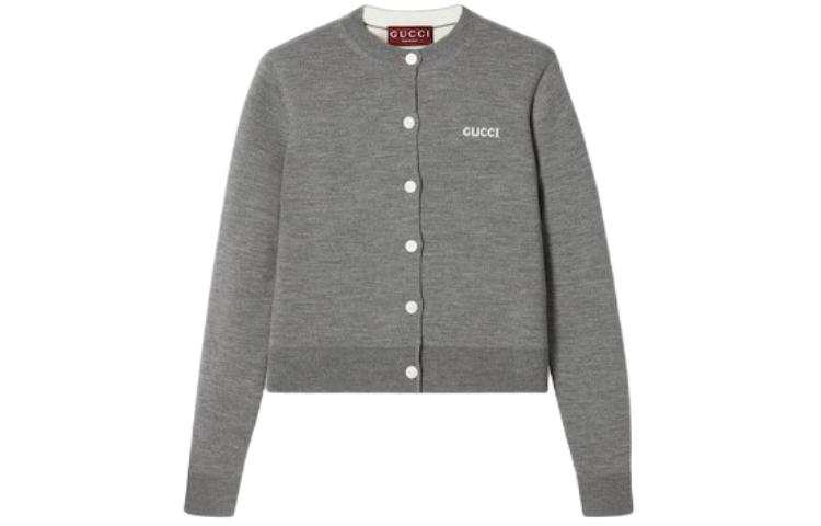 GUCCI GUCCI Logo Embroidered Button-Up Cardigan