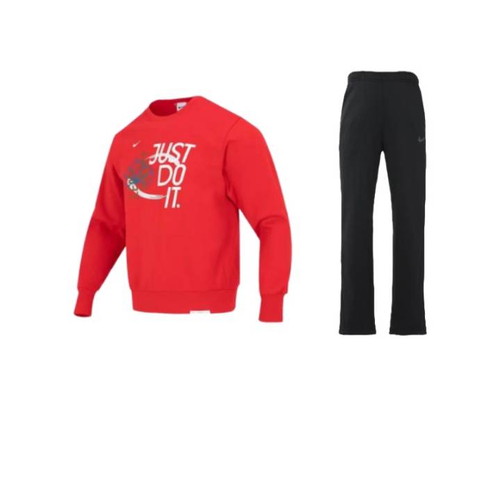 Nike Nike CNY Collection Dri FIT Standard Issue Letter Print Basketball Crew Neck Fleece Lined Long Sleeved Sweatshirt Pants