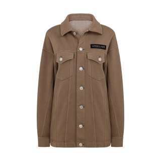 LORNA JANE Daybreak Washed Fleece Shacket Jacket Women's Washable Cedar