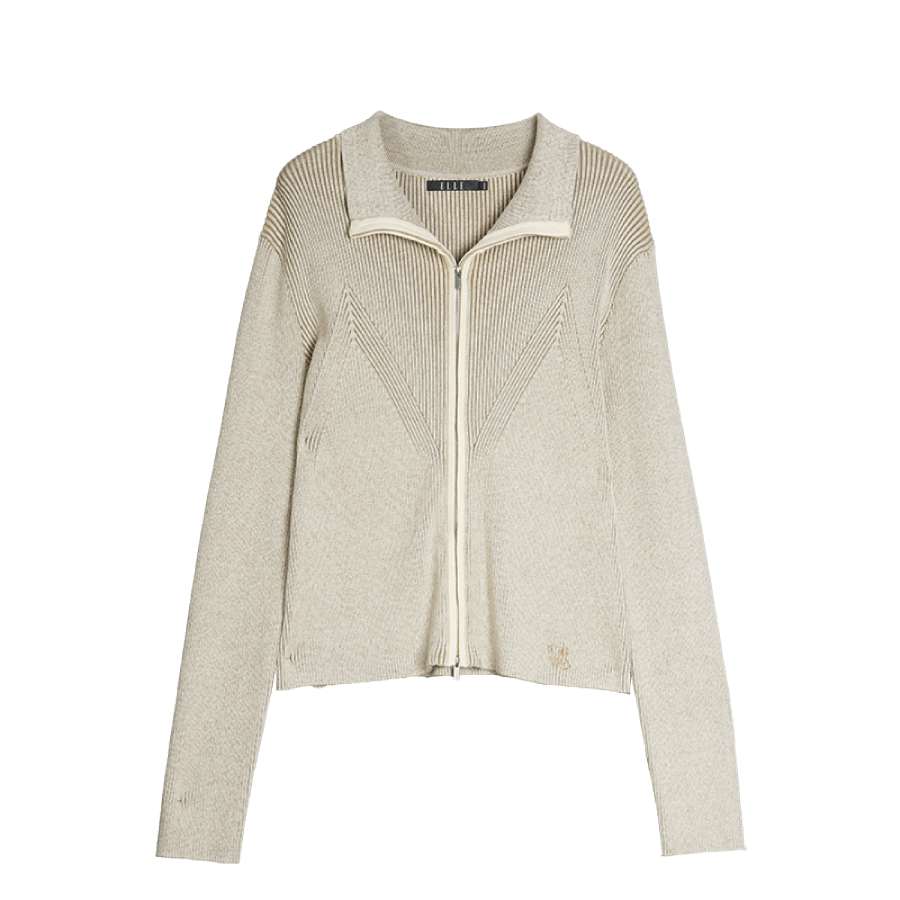 ELLE Knitwear Women's Lapel Moderate Cardigan