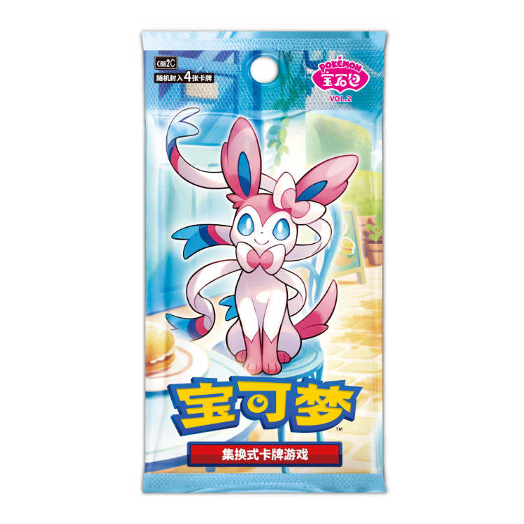 POKEMON Collectible Card Game Pokémon Gemstone Pack VOL.2 Simplified Chinese CBB2C Y02 Battle Cards 4 Pc/Bag
