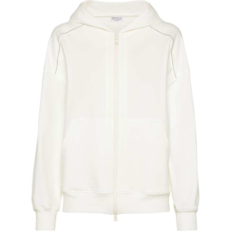 Brunello Cucinelli Monili Embellished Zipped Hoodie