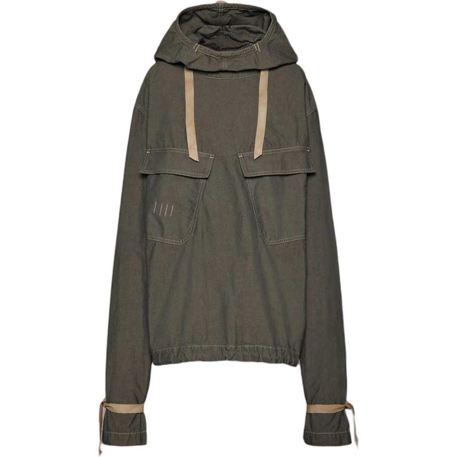 Maison Margiela MM6 Maison Margiela hooded drawstring-waist denim jacket