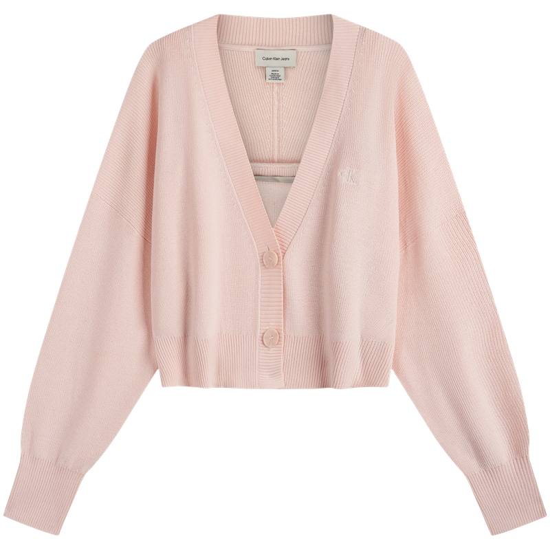 Calvin Klein Knitwear Women's V Neck Moderate Cardigan