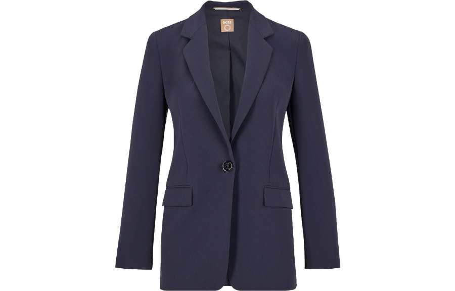 HUGO BOSS Business Suits Women's Dark Blue Suit Collar Moderate Other