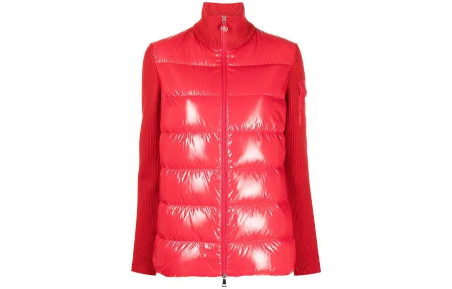 Moncler Moncler Padded-panels Wool-blend Cardigan