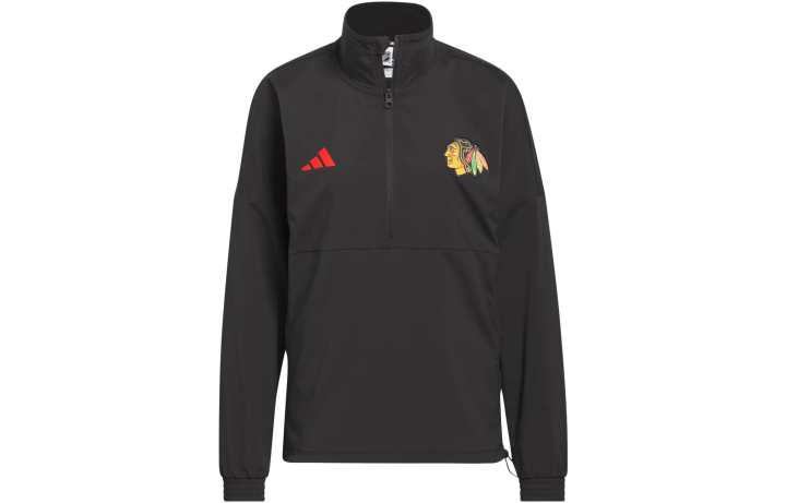 Adidas Adidas Blackhawks Jackets Women's Black Stand Collar Moderate Other