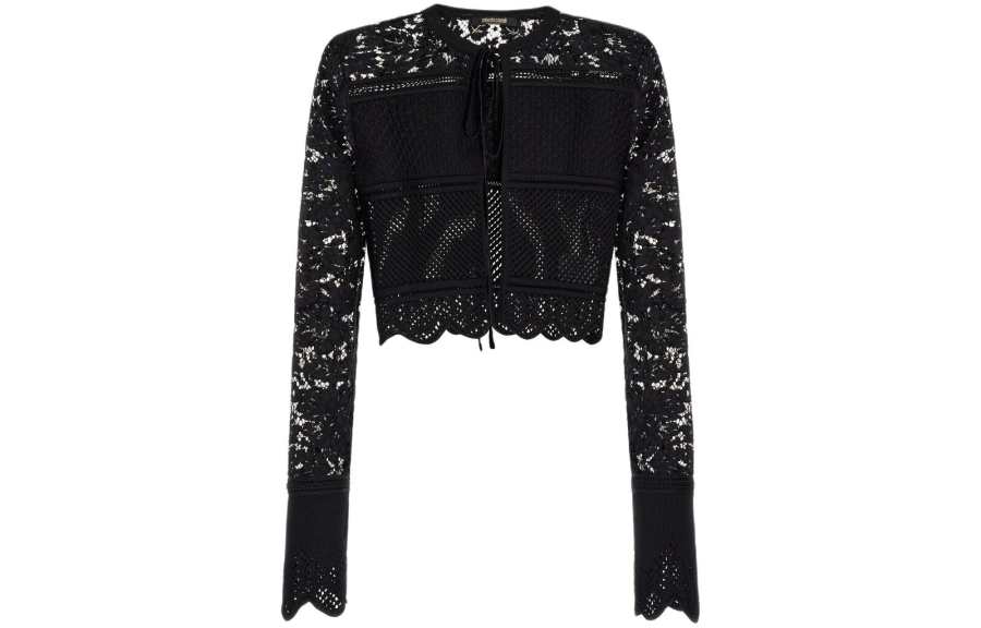 Roberto Cavalli cropped open-knit top