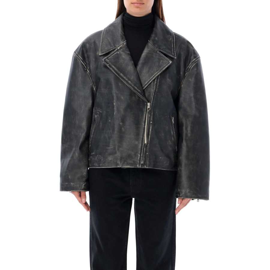 Acne Studios Acne Studios Logo Embossed Lilket Biker Jacket