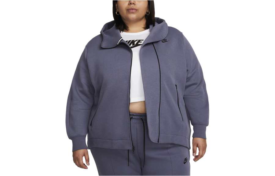 Nike Nike Sweatshirts Women's Purple Hooded Moderate Cardigan