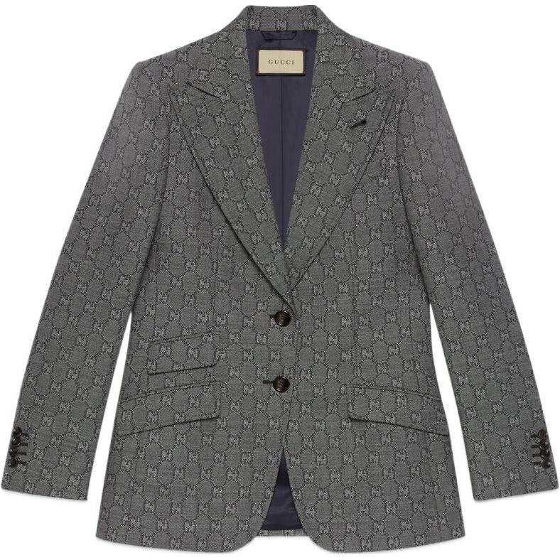 GUCCI 【Previous Season】single-breasted wool-jacquard blazer