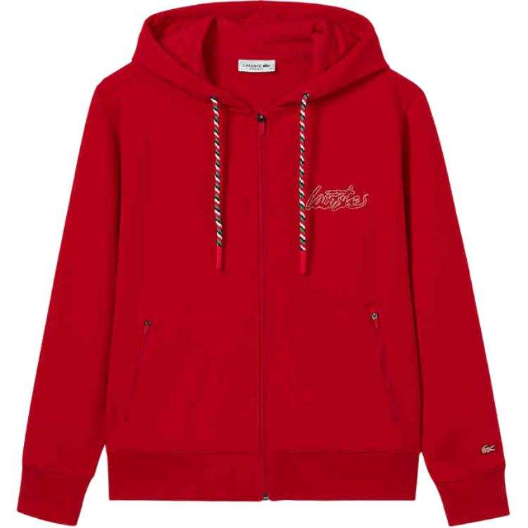 LACOSTE Blessing Snake Spring Festival Collection Sweatshirts Women's Red Hooded Moderate