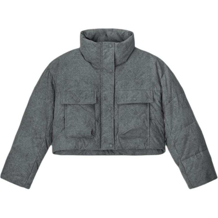 Levis Levis Down Jackets Women's Gray Stand Collar Moderate