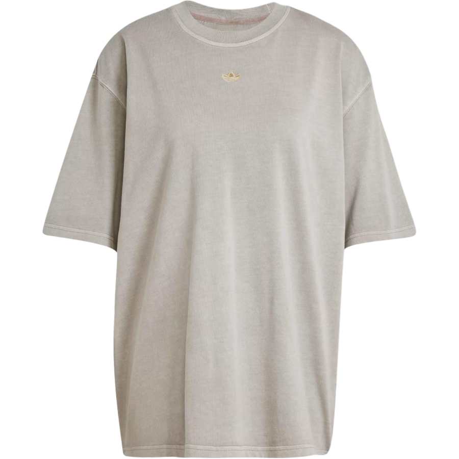 Adidas Originals WASHEDOversized Tee T Shirt Women's Silver Pebble