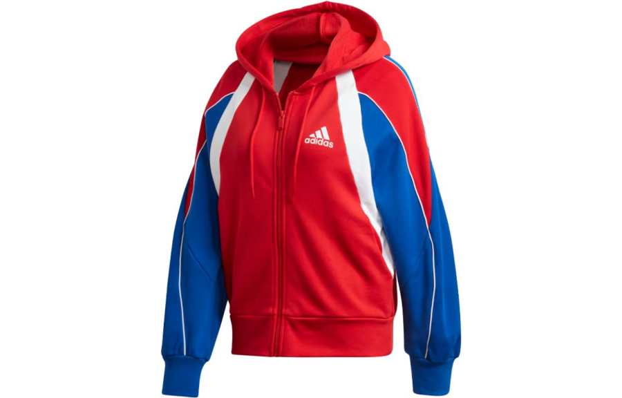 Adidas Adidas COLORBLOCK Jackets Women's Red Hooded Moderate Other