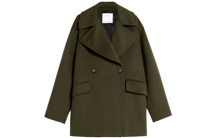 SportMax Coats Women's Army Green Suit Collar Moderate