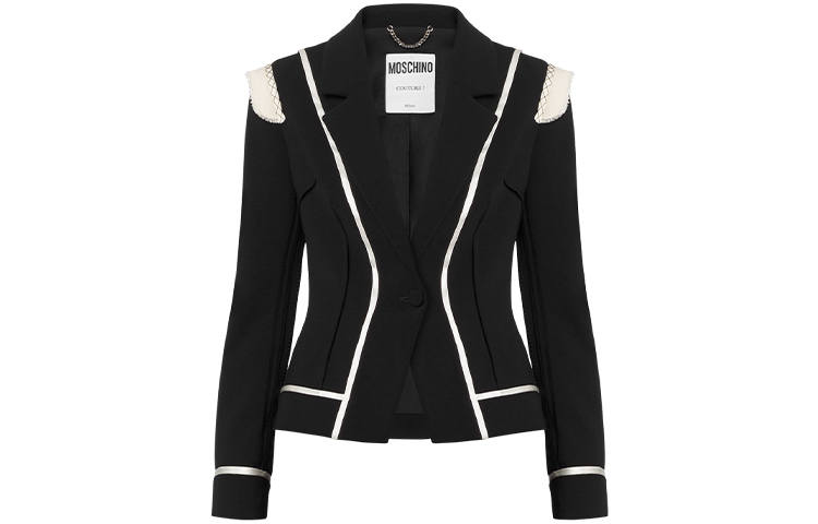 MOSCHINO Business Suits Women's Black V Neck Moderate Other
