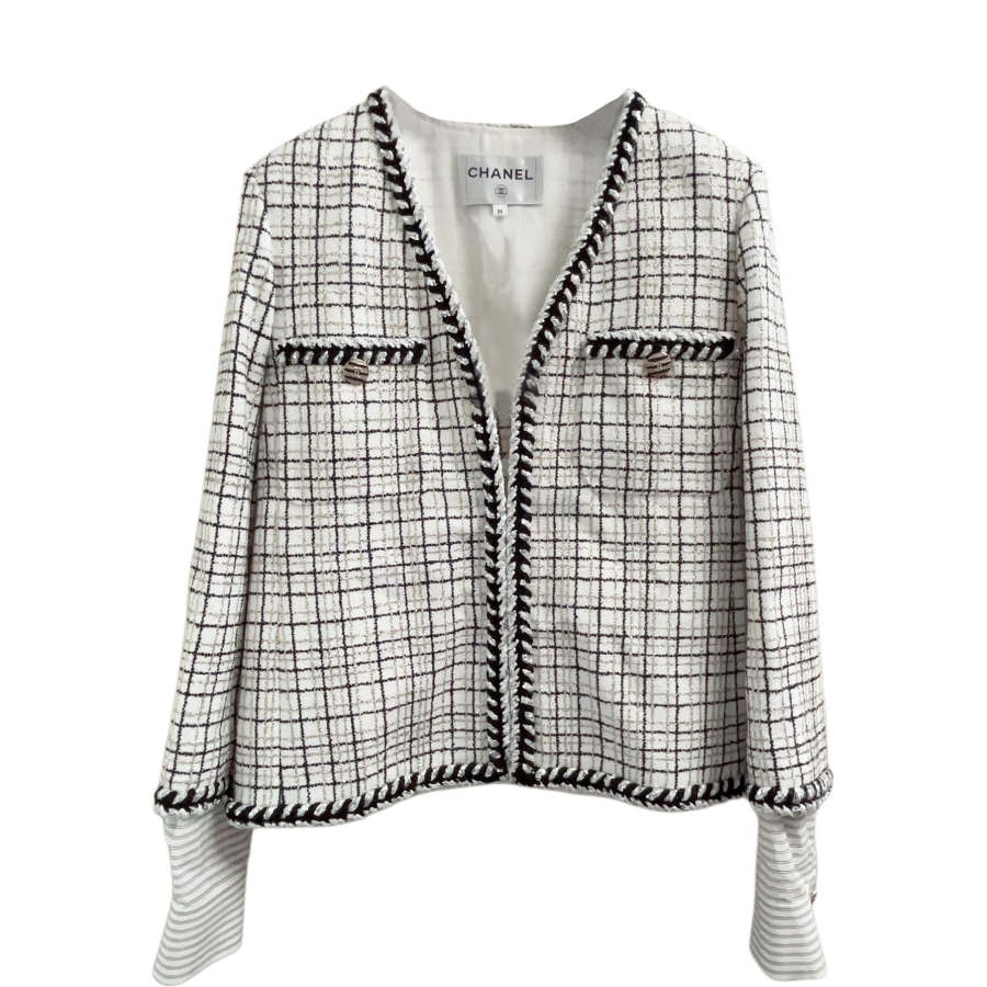 CHANEL 25C Early Spring Vacation Collection Jackets & Coats Women's White