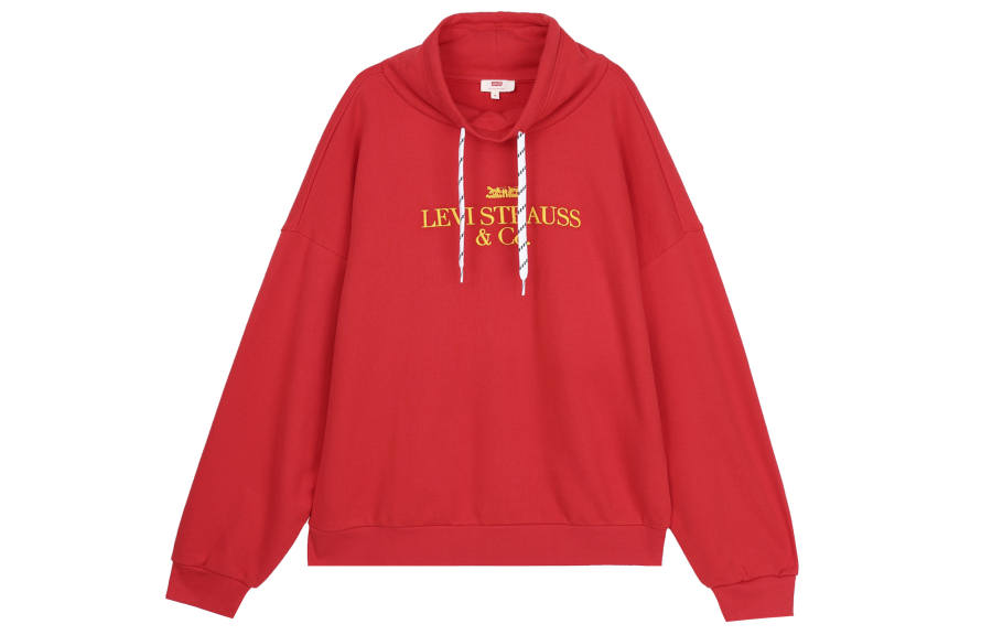 Levis Levis Sweatshirts Women's Red Stand Collar Moderate Regular