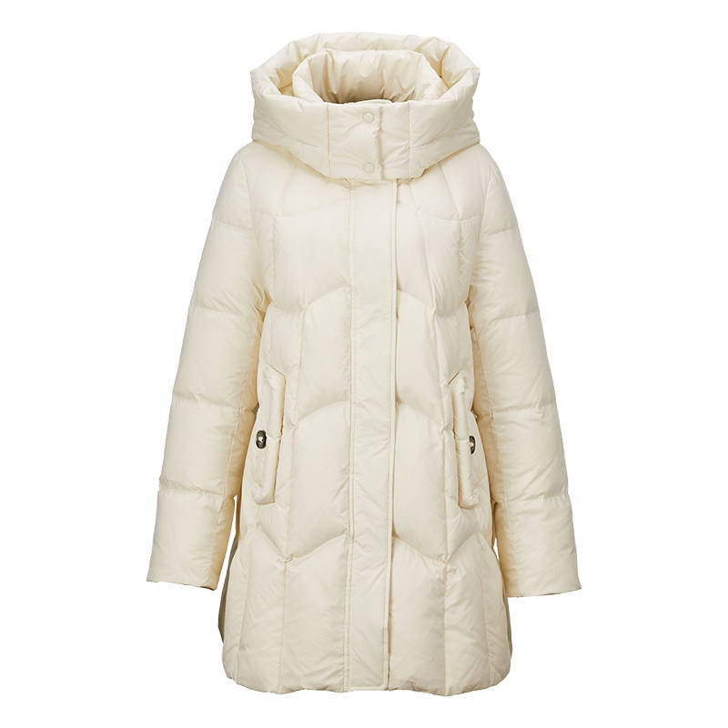 XIANGYING Down Jacket Women's Beige