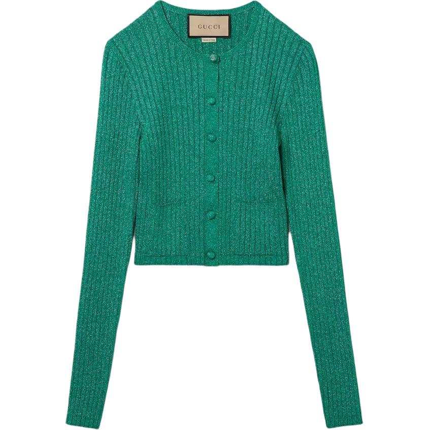 GUCCI Knitwear Women's Green Crew Neck Moderate