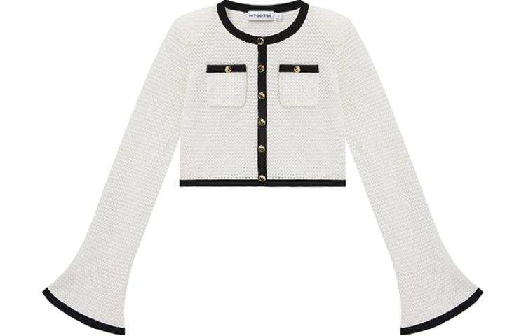 Self-portrait Self portrait Crochet Button Up Cardigan