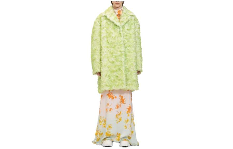JIL SANDER Coats Women's Green Lapel Moderate Straight Fit