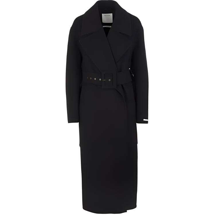 SportMax Coats Women's Black Lapel Moderate