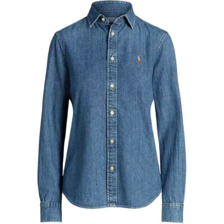 Polo Ralph Lauren SS25 Shirt Slim Fit Women's Blue