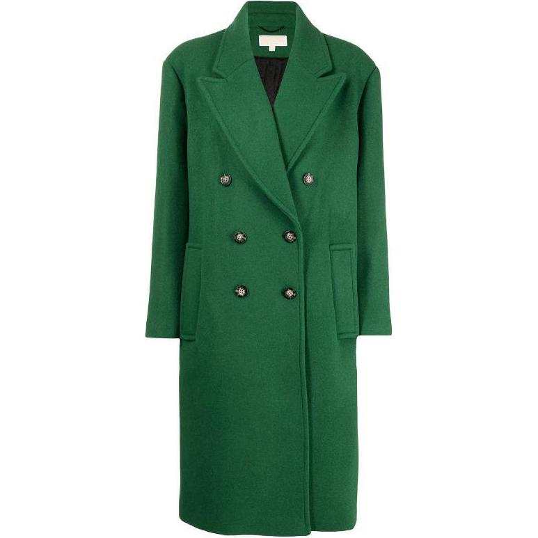 MICHAEL KORS Coats Women's Green Suit Collar Moderate