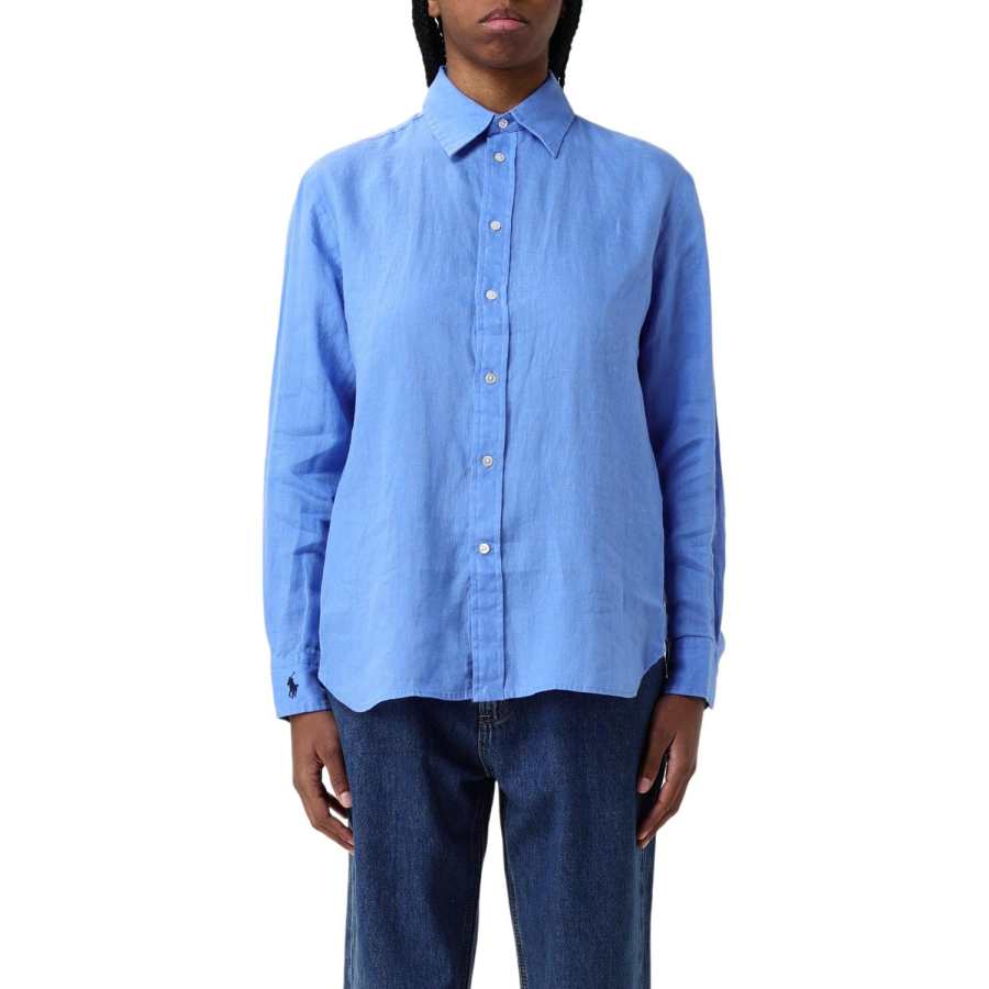 Polo Ralph Lauren Shirt Large Size Women's Blue